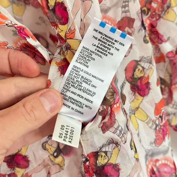 Fafi Adidas Rare Women's Sheer Jumpsuit size 40 - Picture 4 of 5